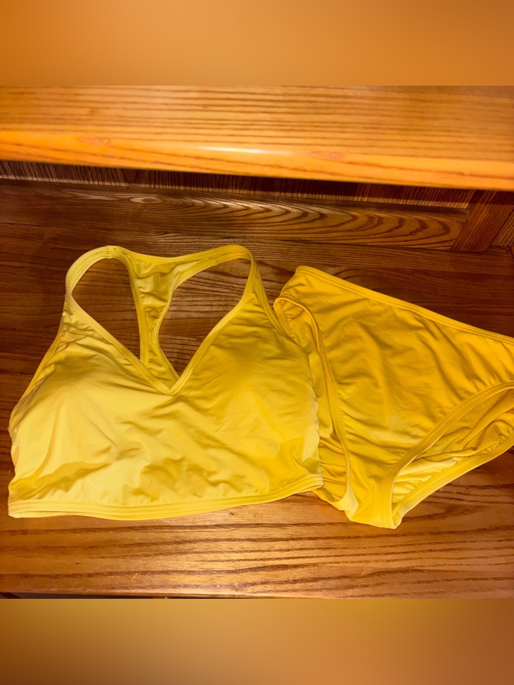 MICHAEL Michael Kors Bright Yellow Wireless Racerback Swim Set